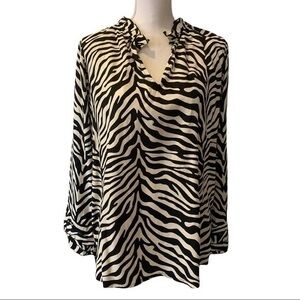 Escapada Living zebra print long sleeve top